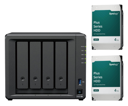 Dysk sieciowy Synology DS425+ (2x 4TB HDD HAT3300-4T)